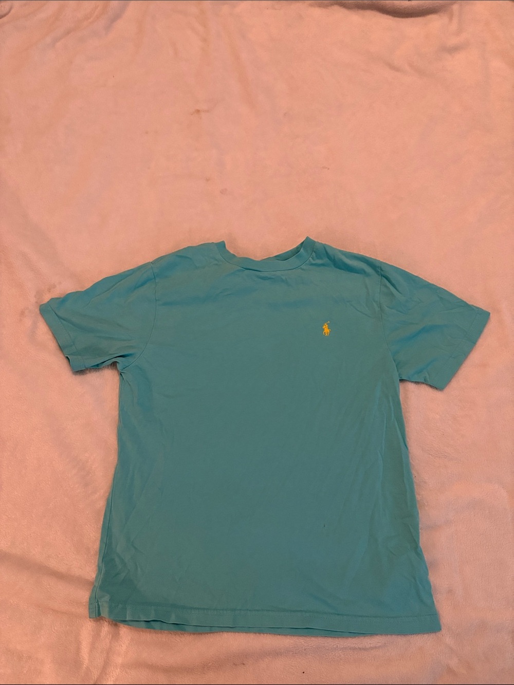 Polo by Ralph Lauren Teal Short-Sleeve Crewneck Tee with Yellow Pony